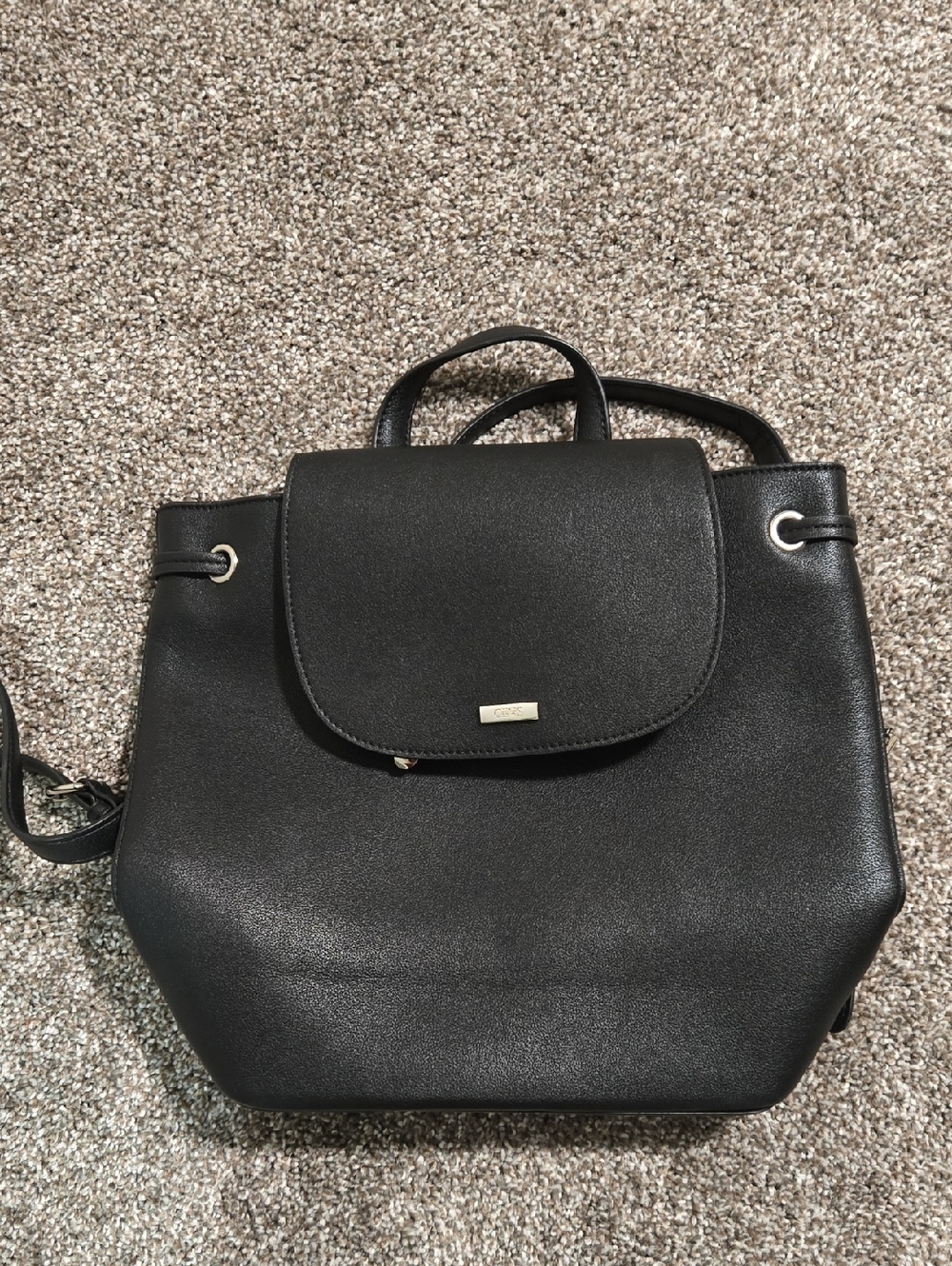 CHAPS Black Women's Backpack Purse - Classic Everyday Bag